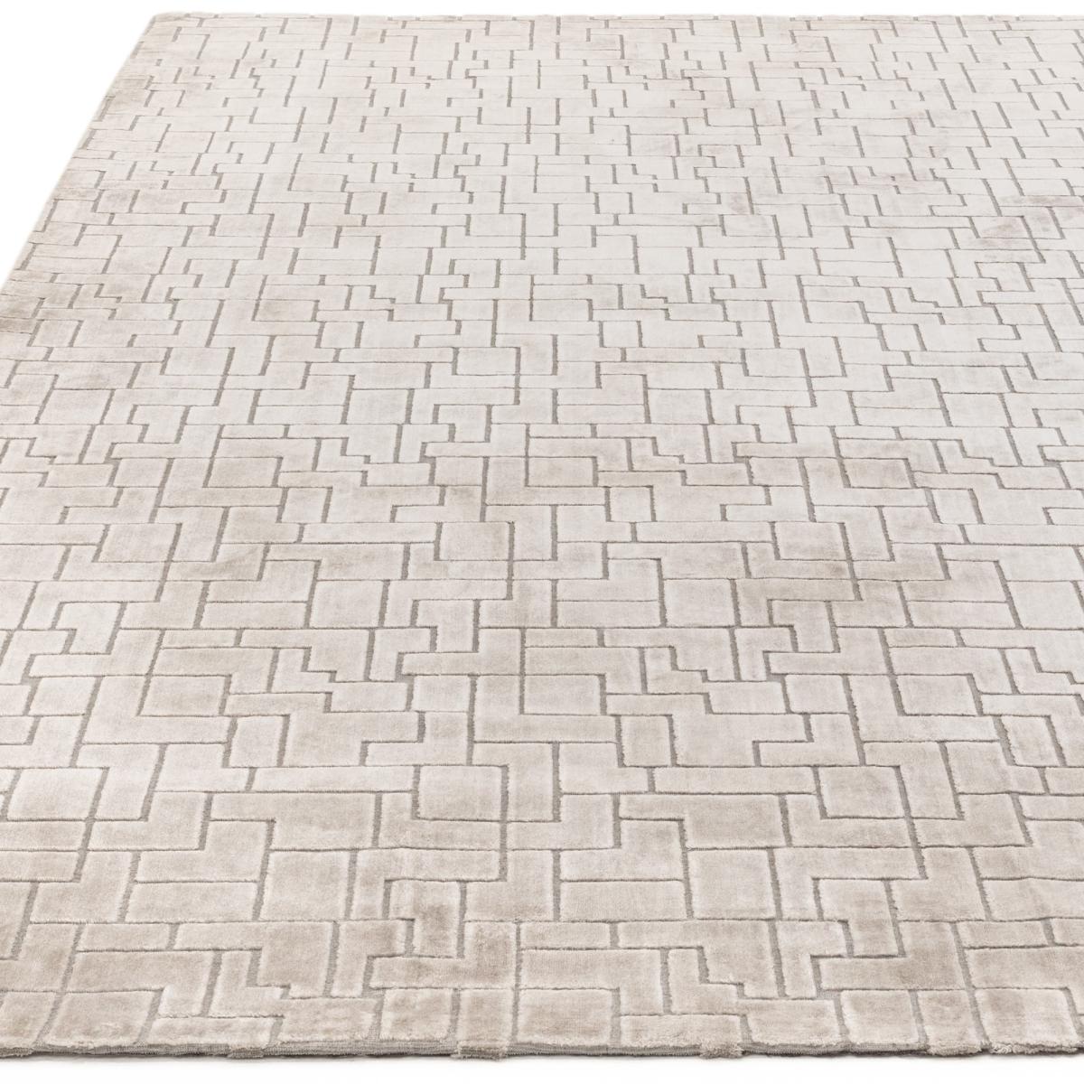 Glaze Tetris Geometric Modern Rugs in Silver Grey200x290cm – image 4