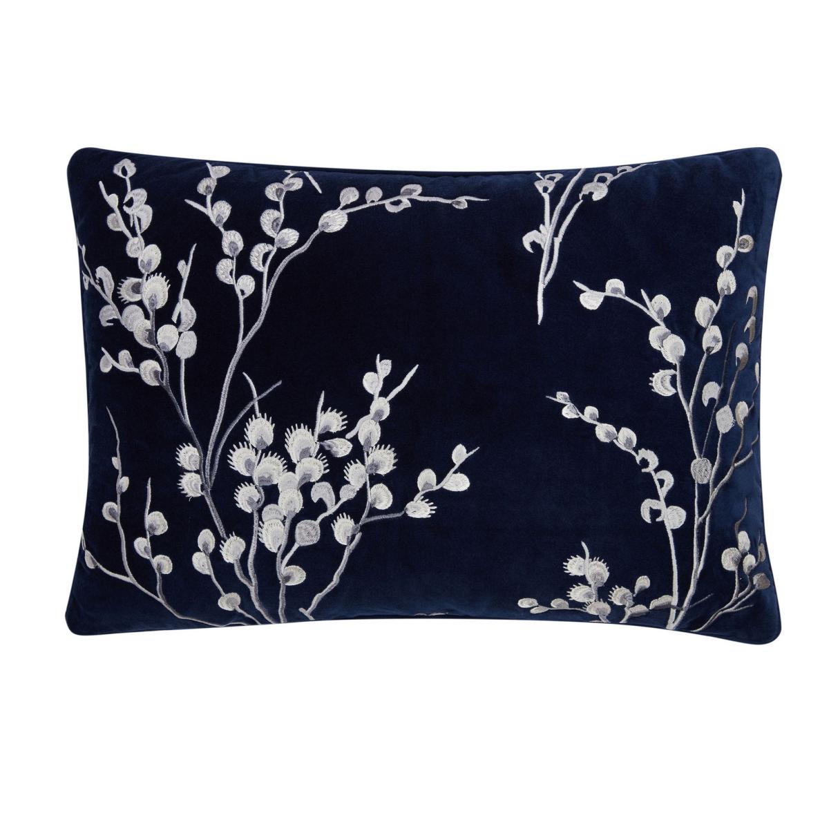 Pussy Willow Floral Cushion by Laura Ashley in Midnight Blue35x50cm – image 2