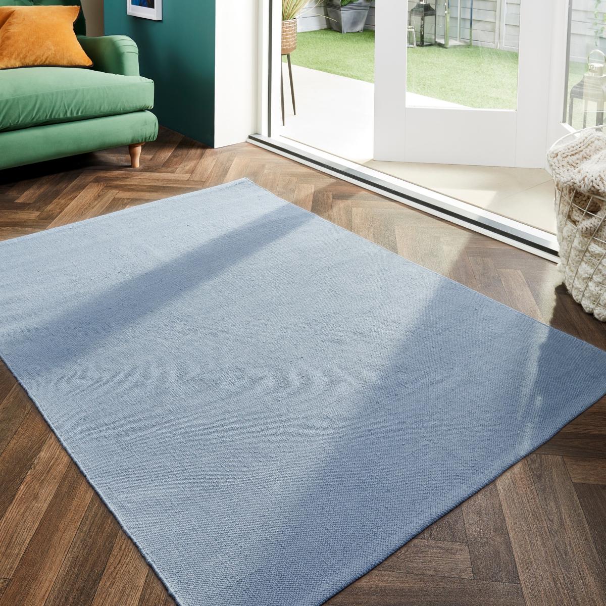 Hug Rug Woven Washable Rugs in Denim Blue 160x230cm – image 1
