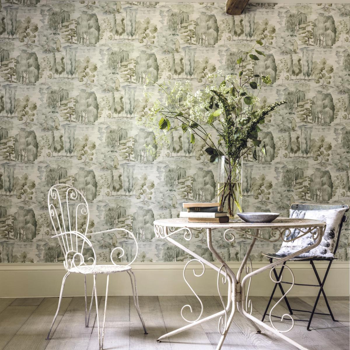 Waterperry Wallpaper 216283 by Sanderson in Willow Olive Roll – image 1