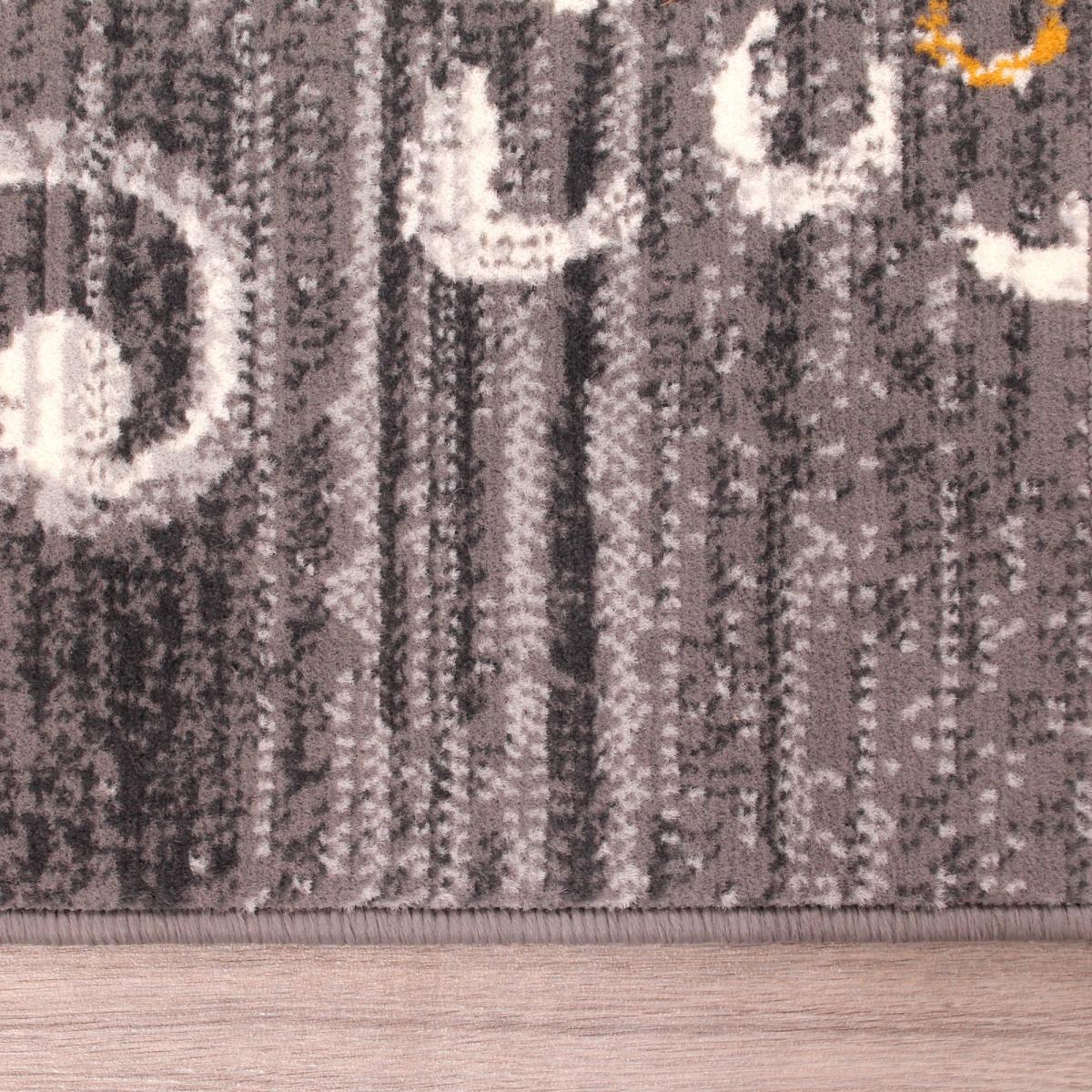 Verso Floral Rugs in Grey Mustard Yellow 160x230cm – image 4