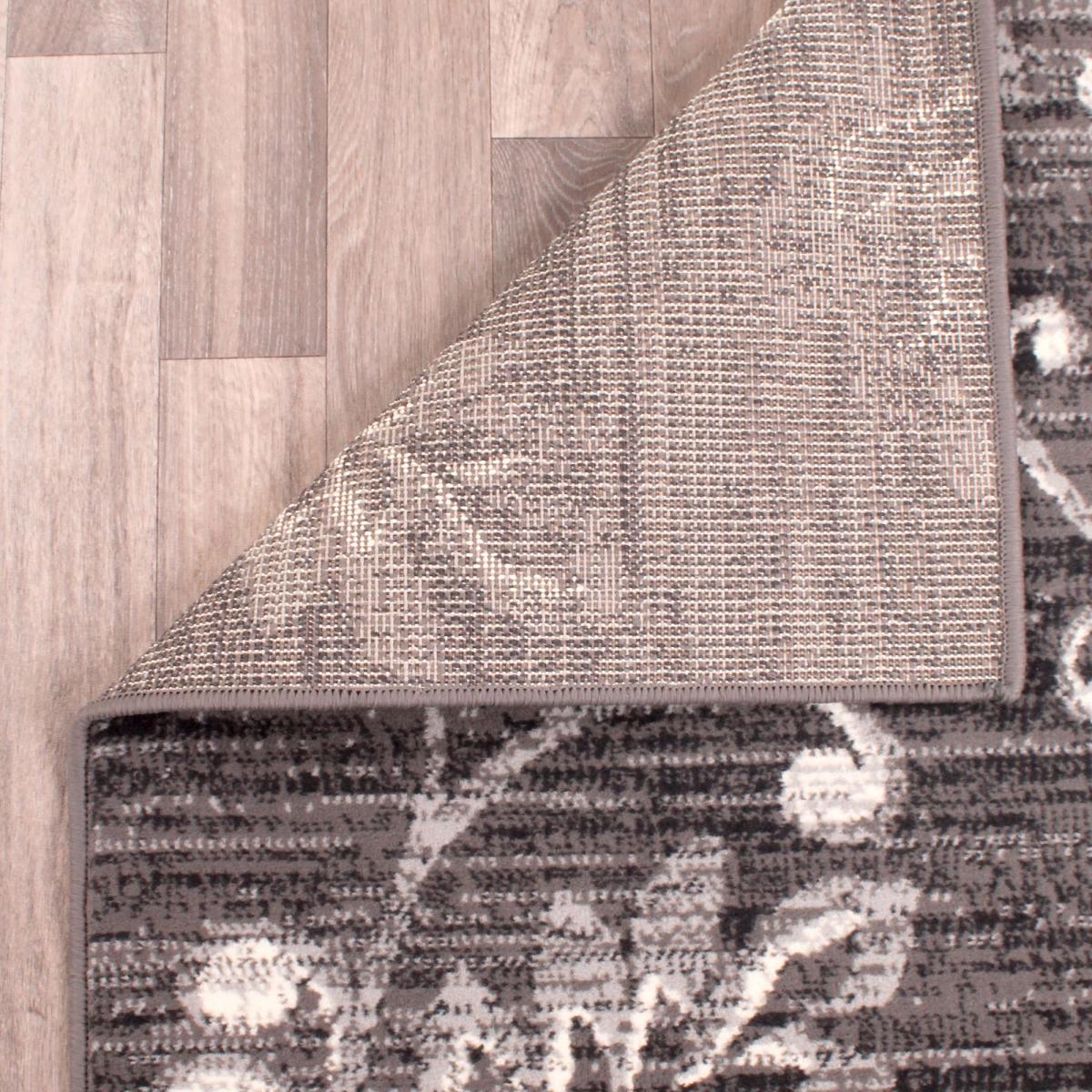 Verso Floral Rugs in Grey Mustard Yellow 160x230cm – image 1