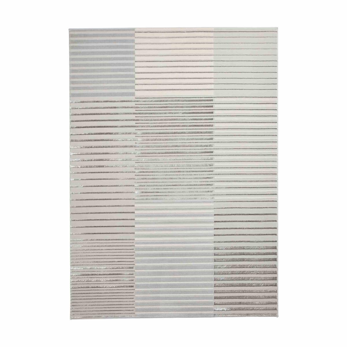 Apollo 2681 Modern Geometric Block Rugs in Grey Ivory White160x220cm – image 5