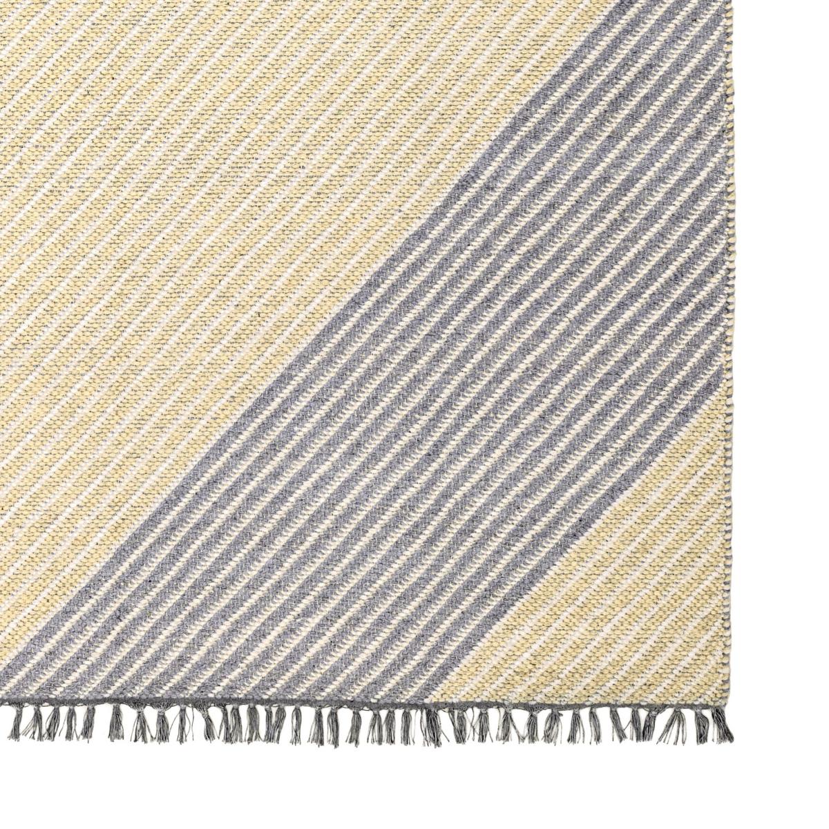 Oslo OSL701 Wool Stripe Rugs in Lemon Yellow – image 2