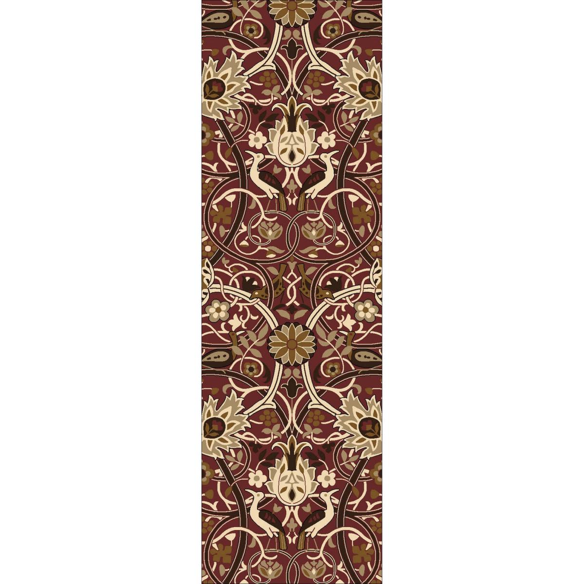 Bullerswood Runner Rugs 127300 in Red Gold By William Morris 67x230cm – image 4