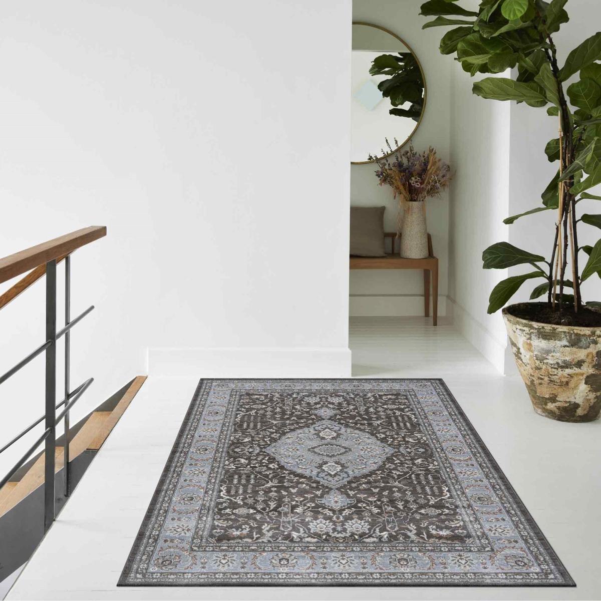 Da Vinci Traditional Medallion Rugs 57267 3255 in Brown240x340cm – image 1