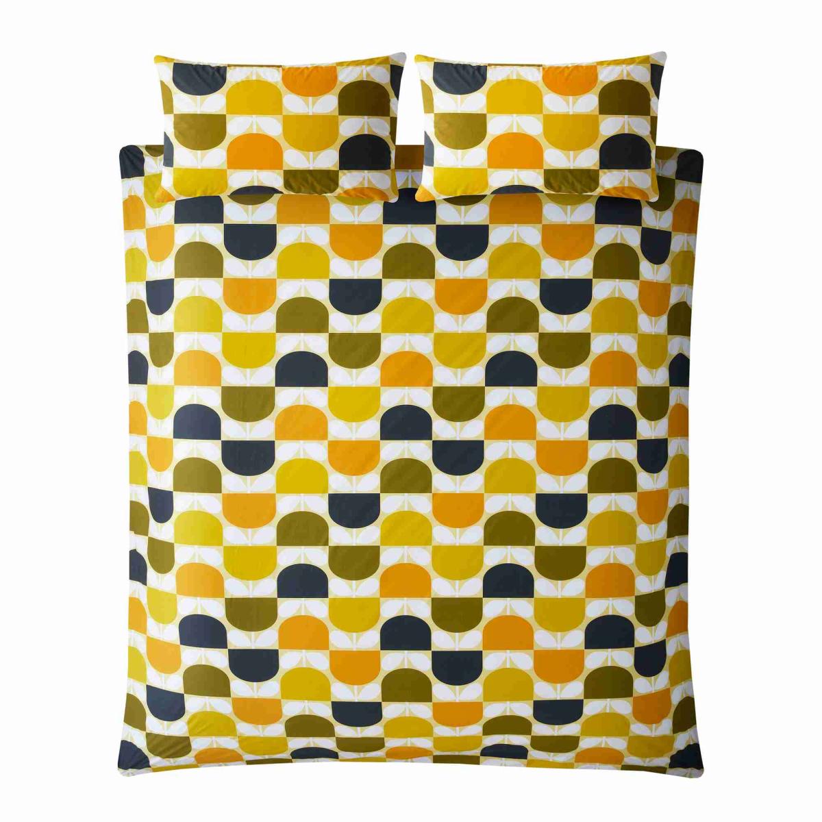Block Stem Bedding Duvet Cover and Pillowcase by Orla Kiely in Sicilian Lemon 50x75cm – image 4