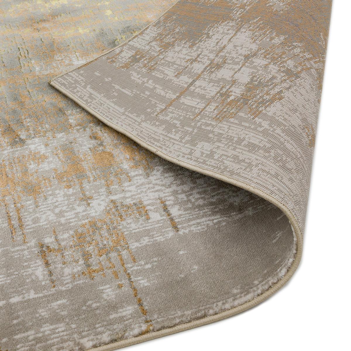Aurora AU01 Dune Abstract Runner Rugs in Gold Beige 66x240cm – image 2