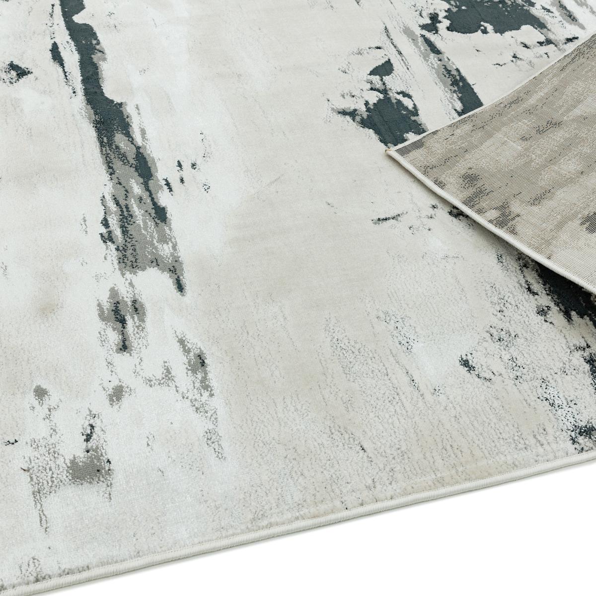 Aurora AU10 Glacier Marble Runner Rugs in Grey Silver 66x240cm – image 3