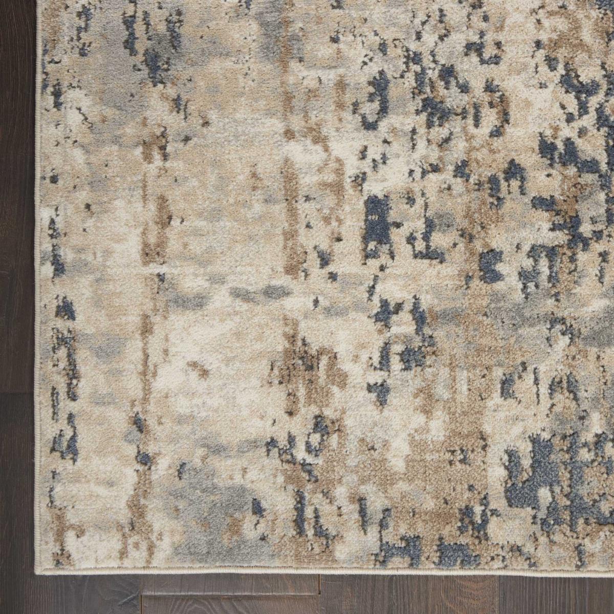 Quarry QUA01 Abstract Distressed Rugs in Beige Grey by Nourison – image 2