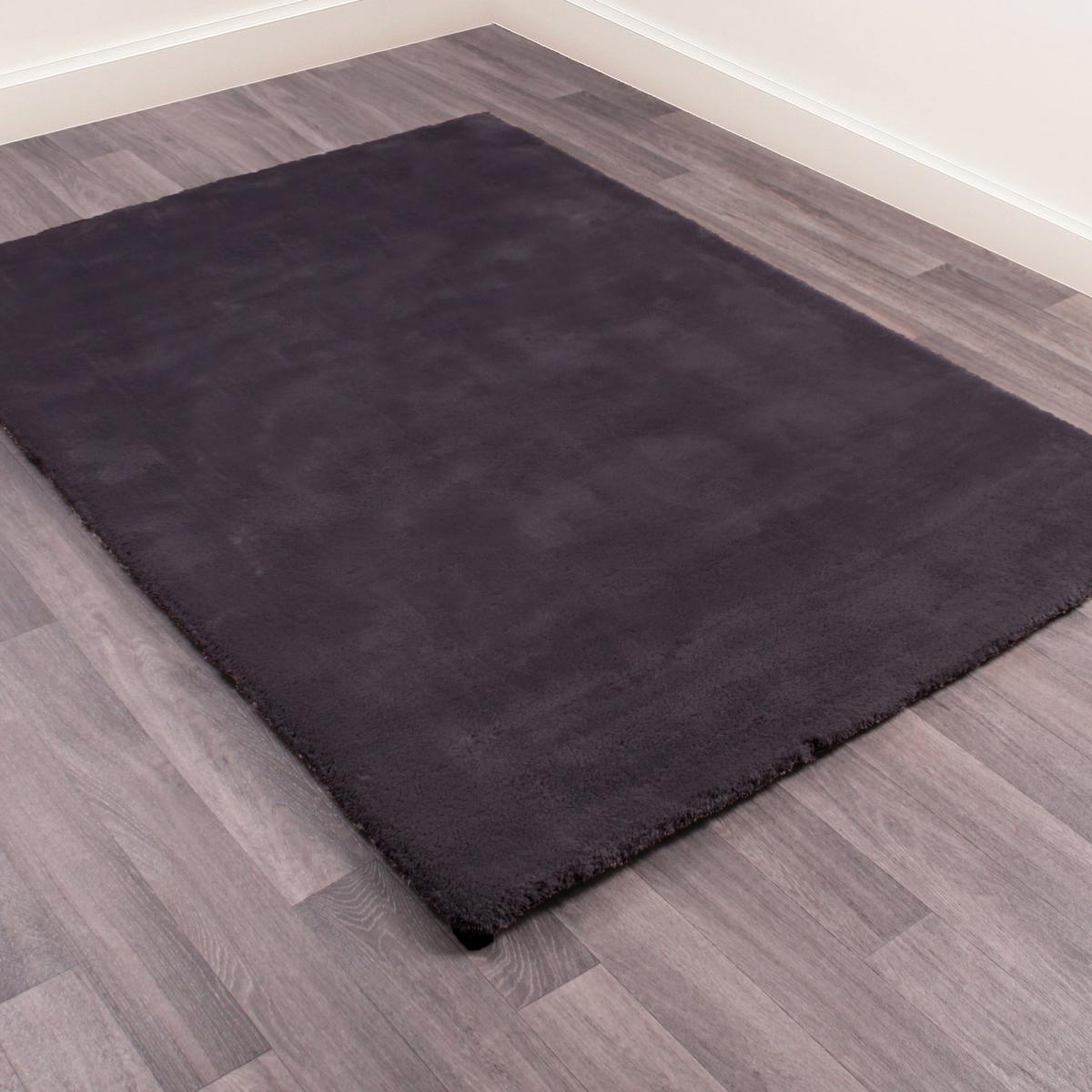 Lulu Modern Plain Shaggy Rugs in Charcoal Grey – image 2