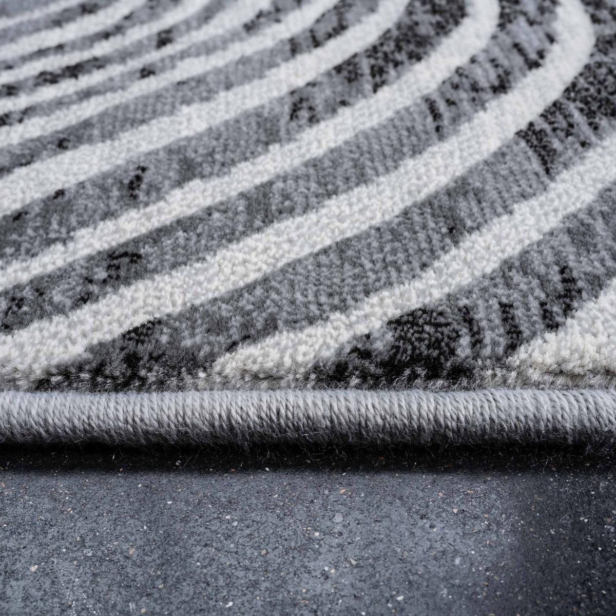Galleria Carved Striped 63738 7696 Rugs in Grey – image 2