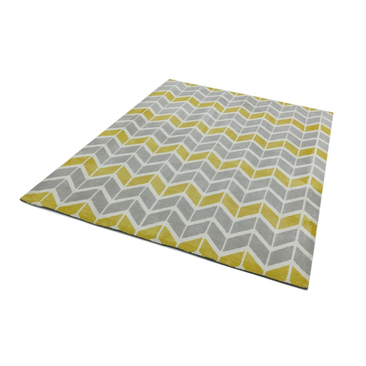 Arlo Chevron Rugs AR06 in Lemon and Grey – image 2