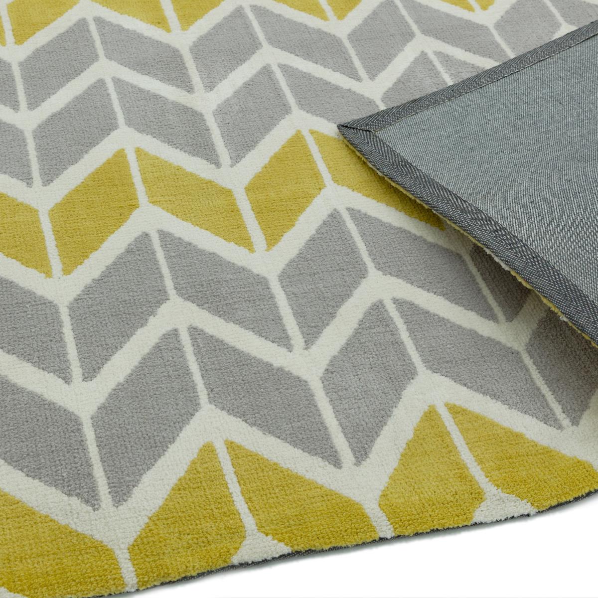 Arlo Chevron Rugs AR06 in Lemon and Grey – image 4