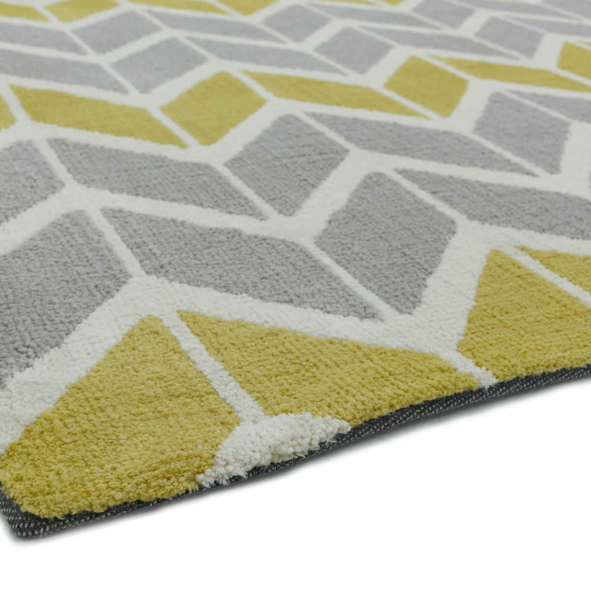 Arlo Chevron Rugs AR06 in Lemon and Grey – image 5