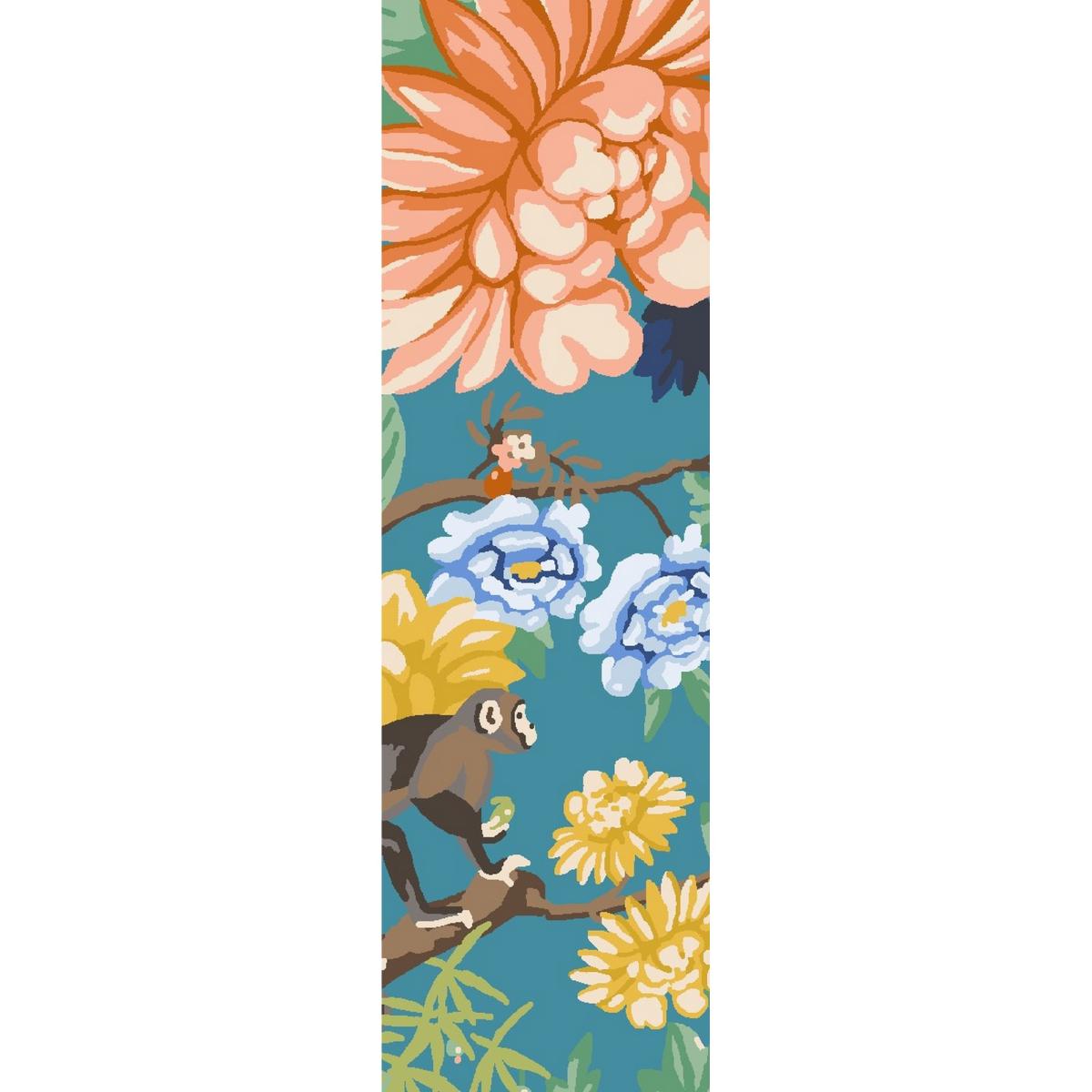 Sapphire Garden Indoor Outdoor 438708 Runner Rugs by Wedgwood in Teal60x200cm – image 2