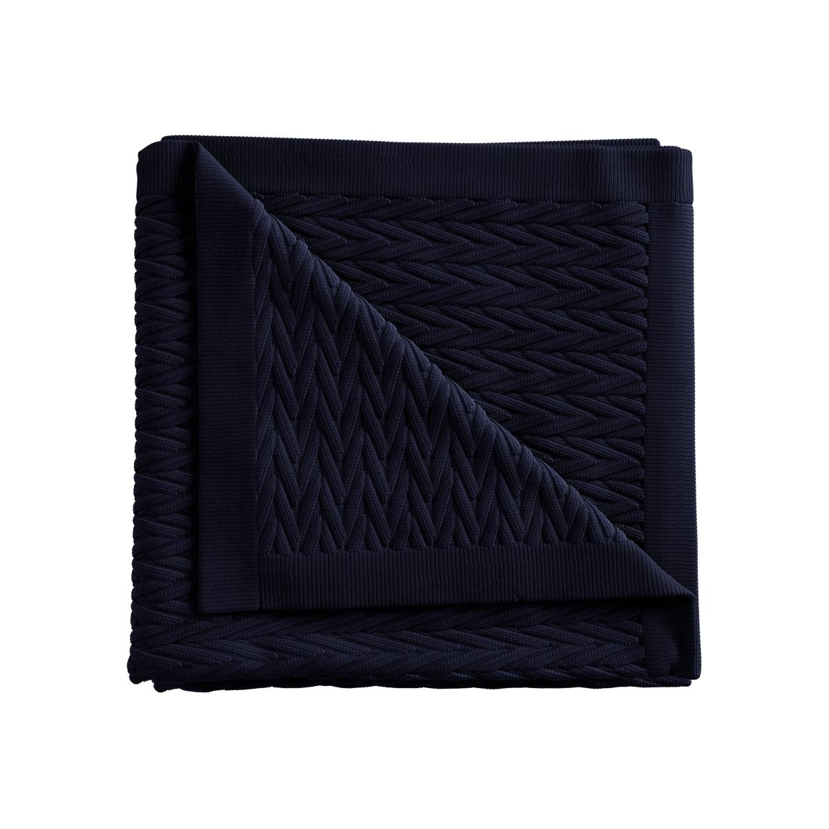Aruni Chunky Knit Throw by Bedeck of Belfast in Midnight Blue 130x170cm – image 1