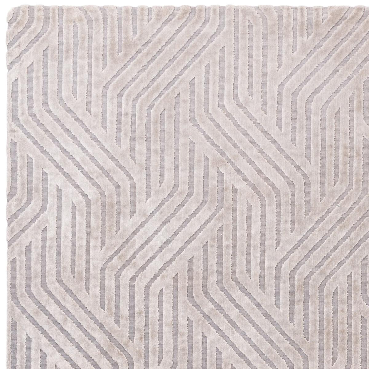Glaze Data Geometric Modern Rugs in Silver Grey200x290cm – image 3