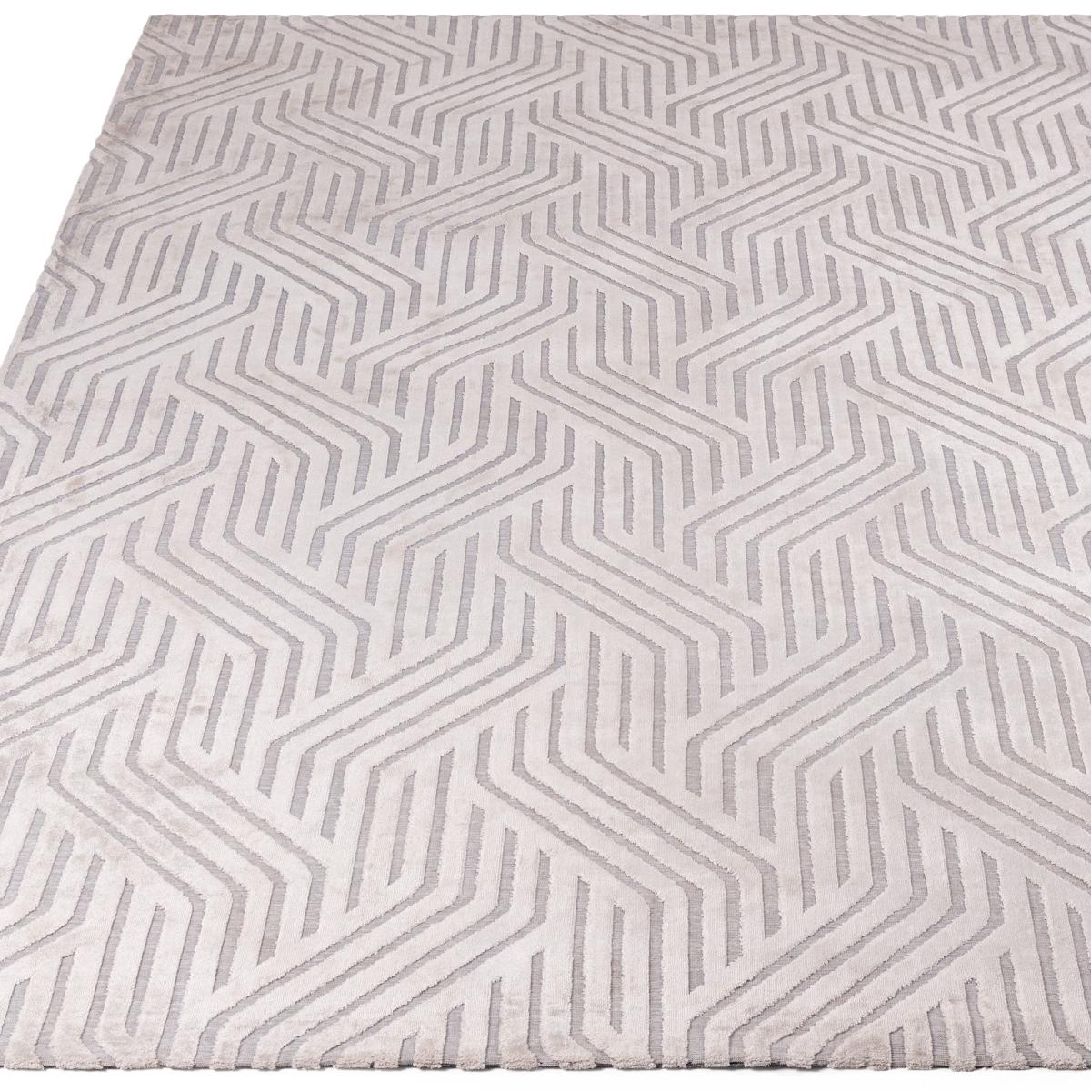 Glaze Data Geometric Modern Rugs in Silver Grey200x290cm – image 4