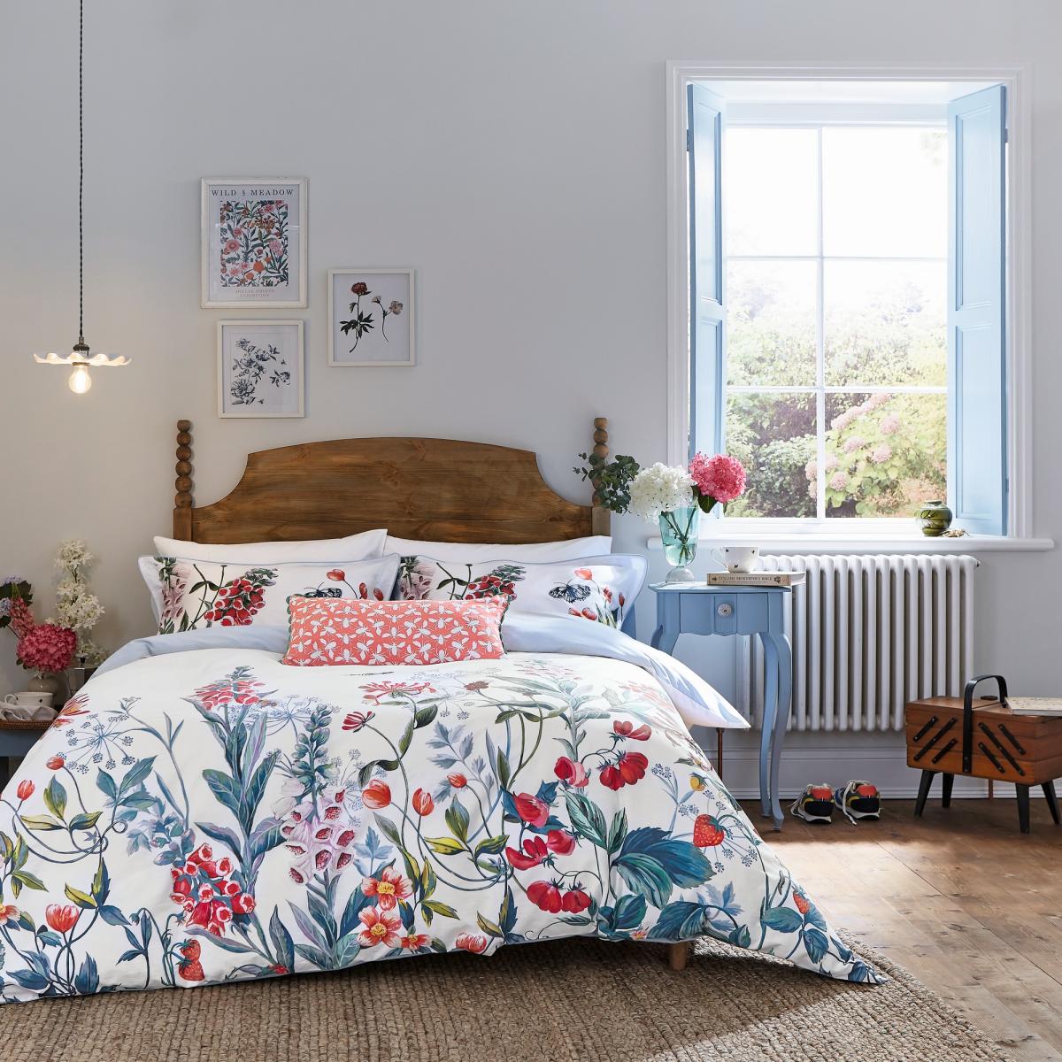 Permaculture Border Cotton Bedding Set By Joules in Multi 230x220cm – image 2