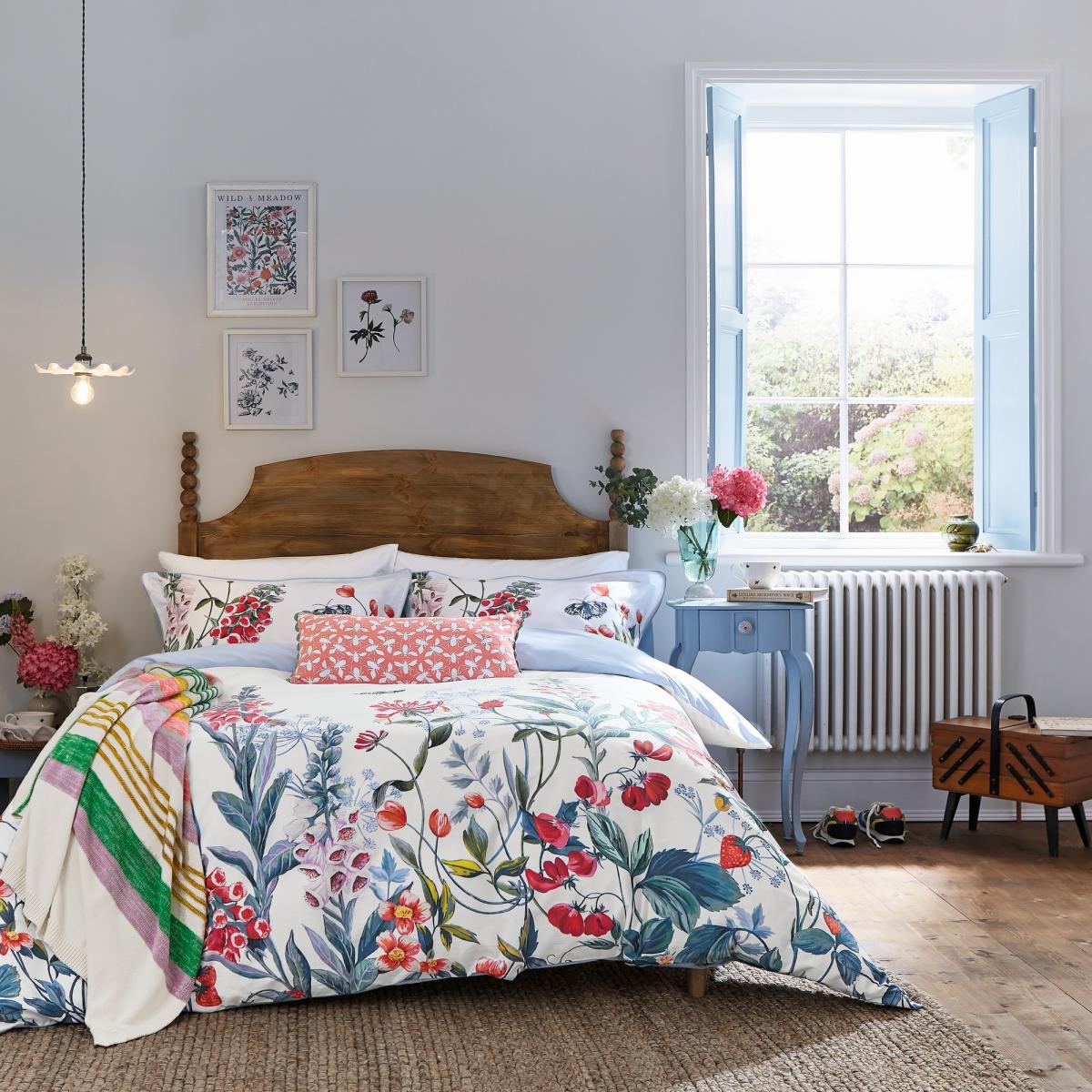 Permaculture Border Cotton Bedding Set By Joules in Multi 230x220cm – image 3
