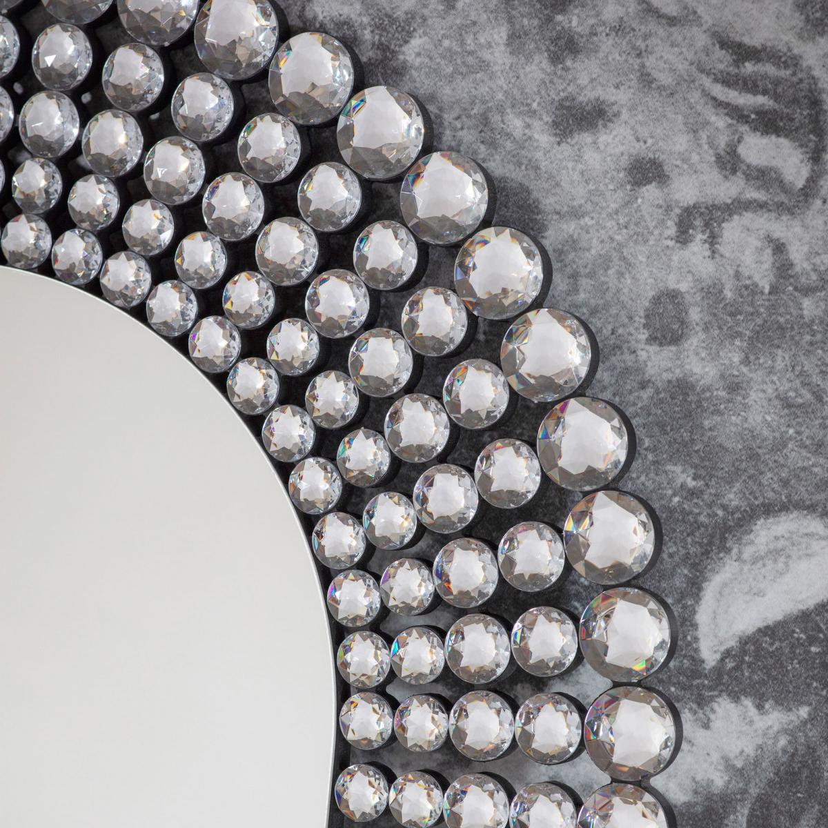 Luxe Tapi Sophia Oval Modern Mirror in Silver Grey70x121cm – image 2
