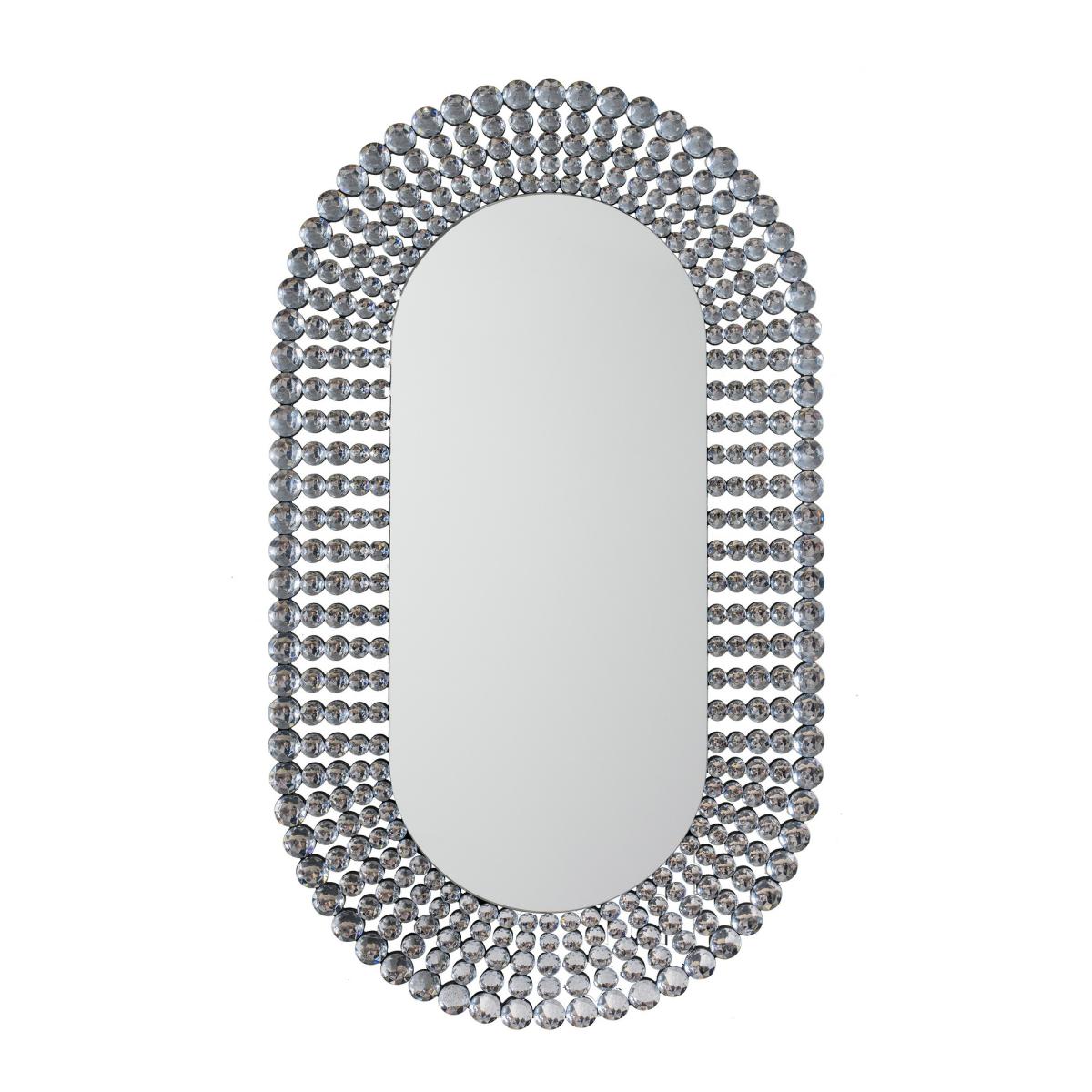 Luxe Tapi Sophia Oval Modern Mirror in Silver Grey70x121cm – image 3
