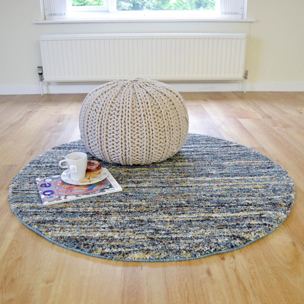 Mehari Circular Rugs 23067 5949 in Blue – image 1