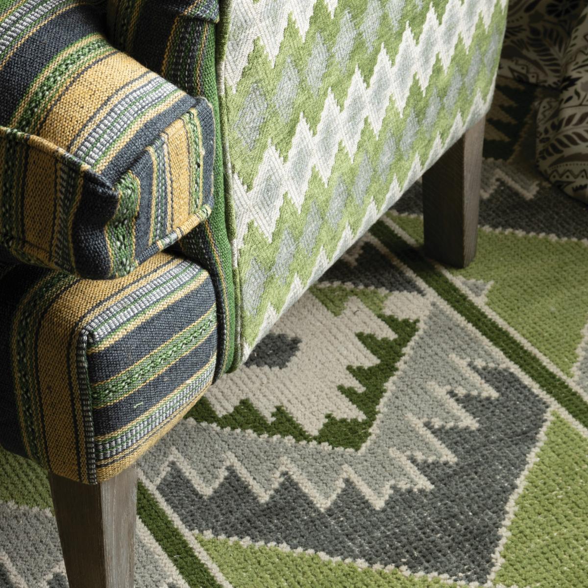 Moqui Designer Wool Rugs in Sage Green by William Yeoward250x350cm – image 3
