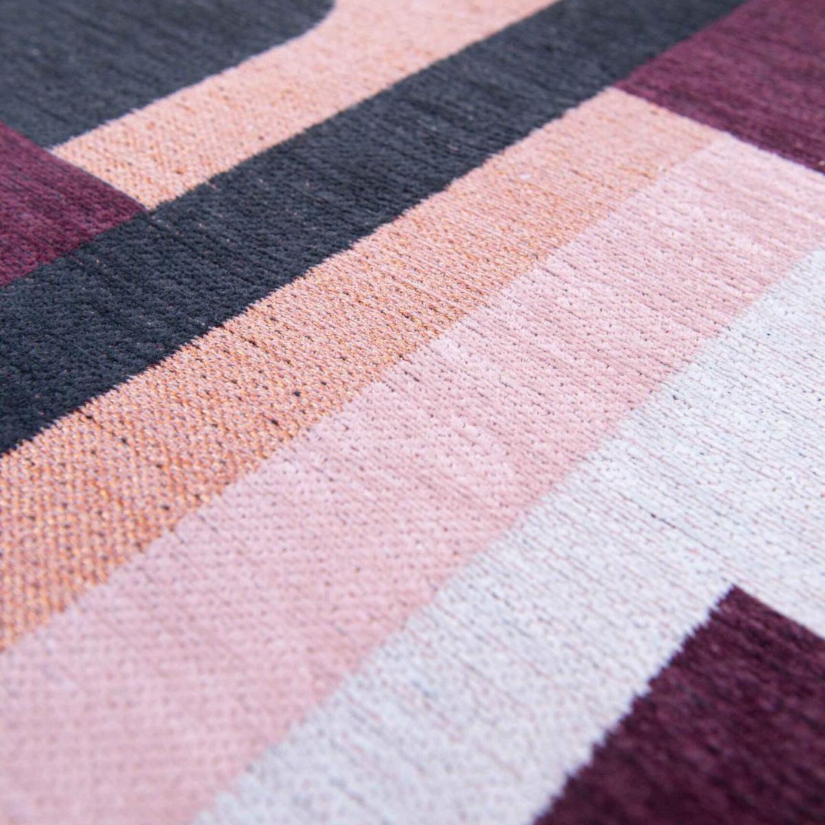 Louis De Poortere Geometric Nuance Module Rugs 9209 in Pink Rohe 200x280cm – image 2