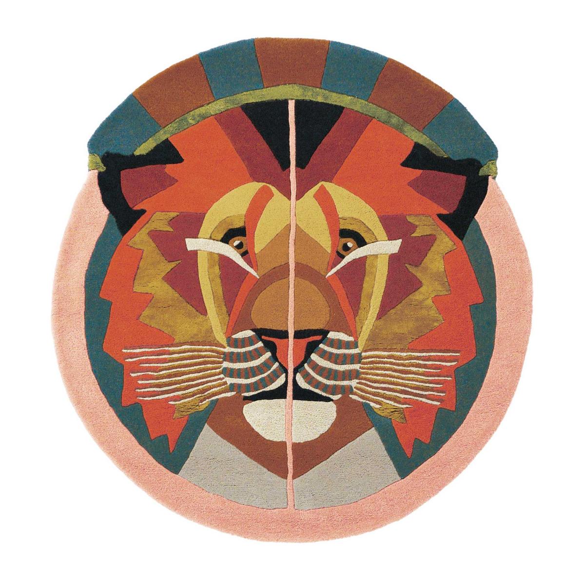 Zodiac Leo Star Sign Circle Round Wool Rugs 161505 by Ted Baker – image 2