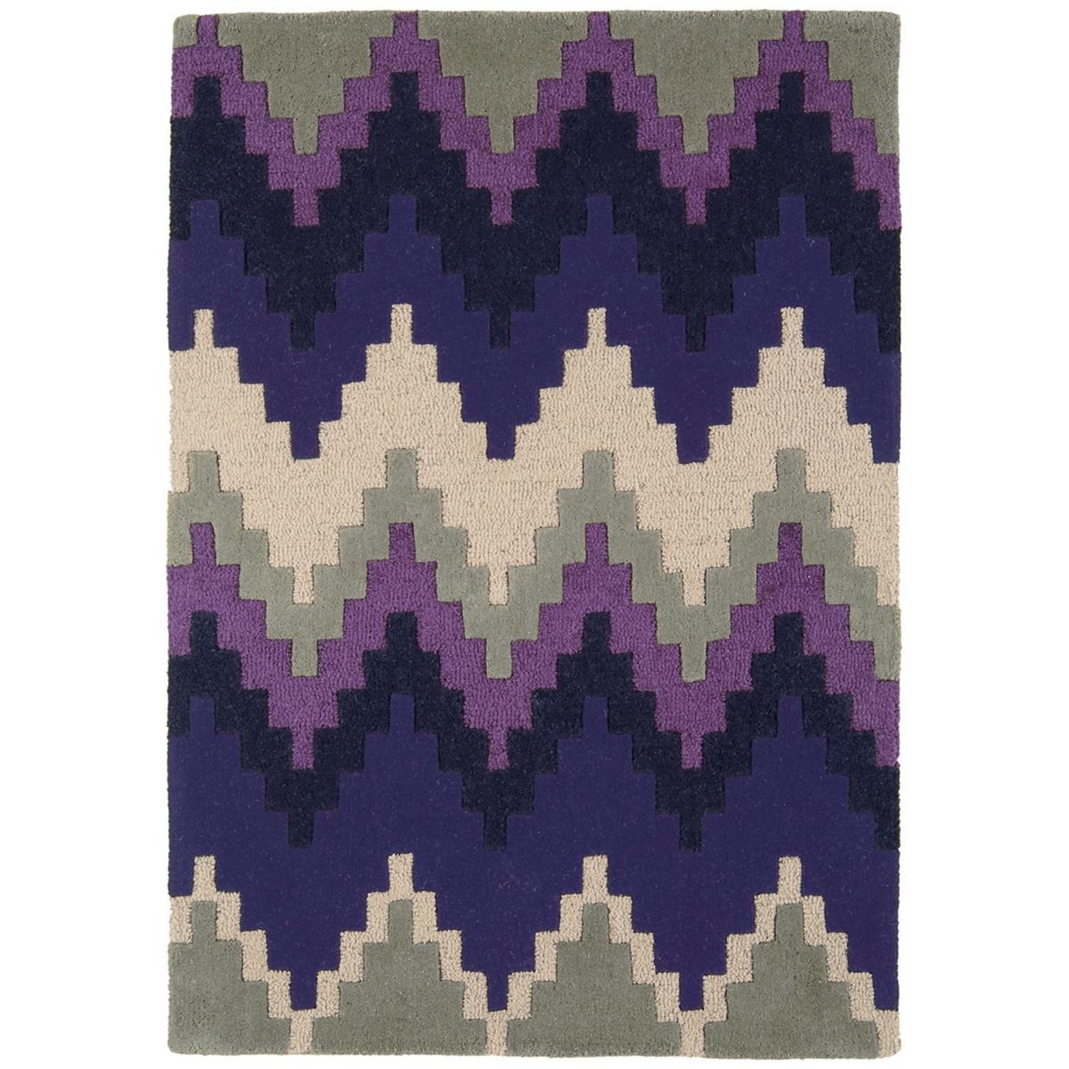 Matrix Cuzzo Geometric Wool Rugs in MAX22 Purple 160x230cm – image 2