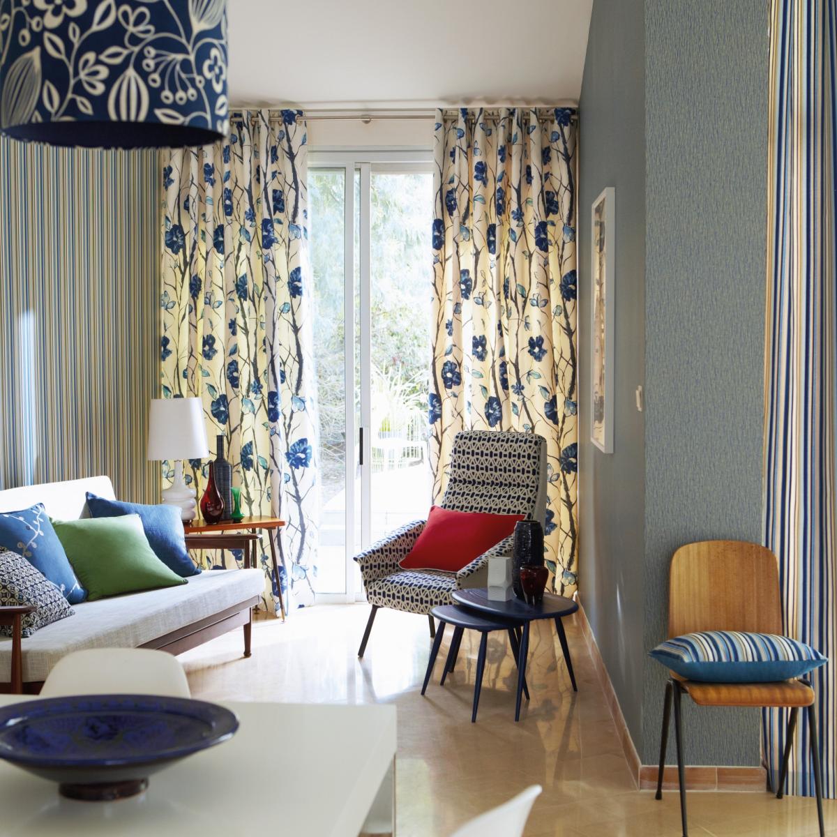 Strata Wallpaper 110221 by Scion in Denim Powder Blue Chalk Biscuit Roll – image 2