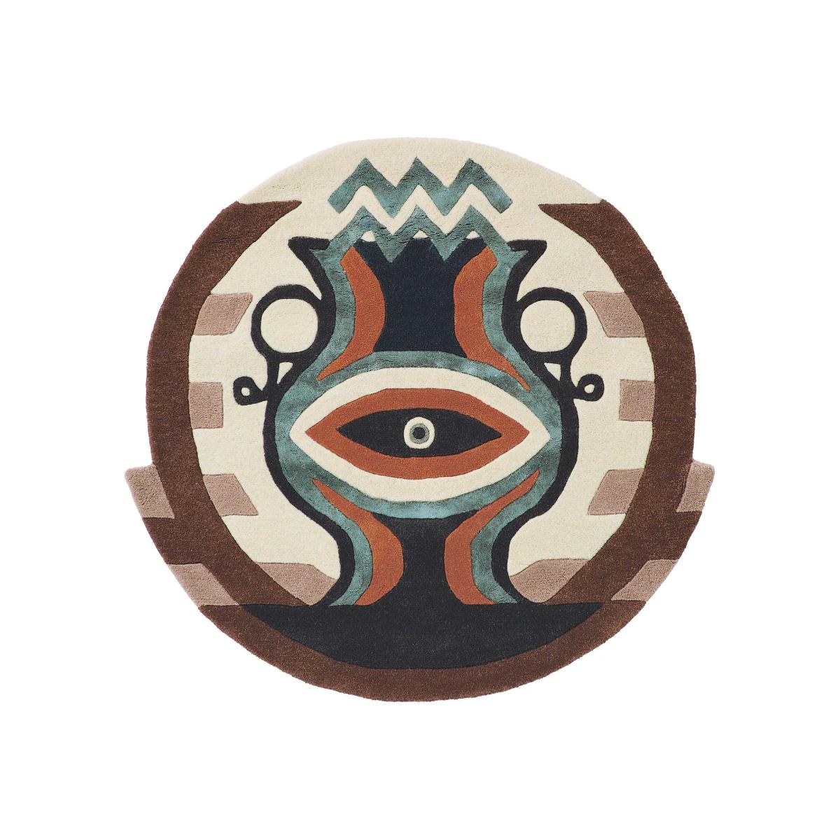 Zodiac Aquarius Star Sign Circle Round Wool Rugs 162105 by Ted Baker – image 1