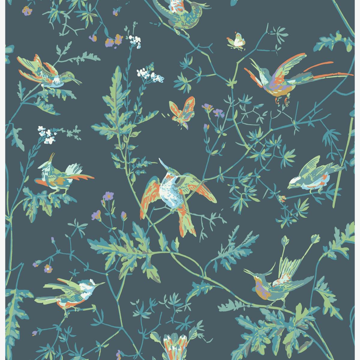 Humming Birds Wallpaper 4014 by Cole & Son in Viridian GreenRoll