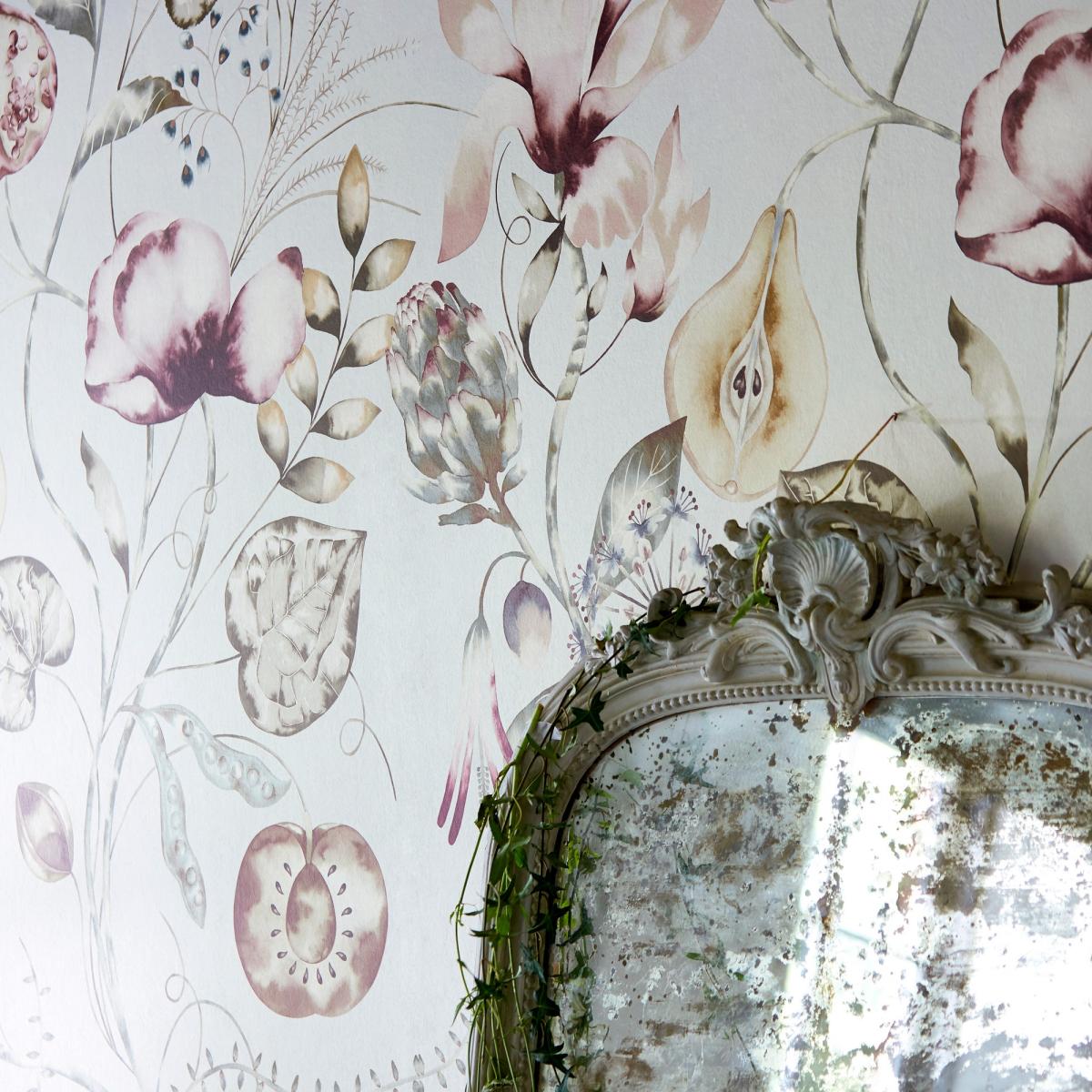 Quintessence Wallpaper Panel 111488 by Harlequin in Ochre Olive Heather Panel – image 2