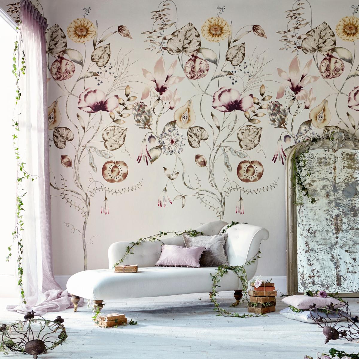 Quintessence Wallpaper Panel 111488 by Harlequin in Ochre Olive Heather Panel – image 1