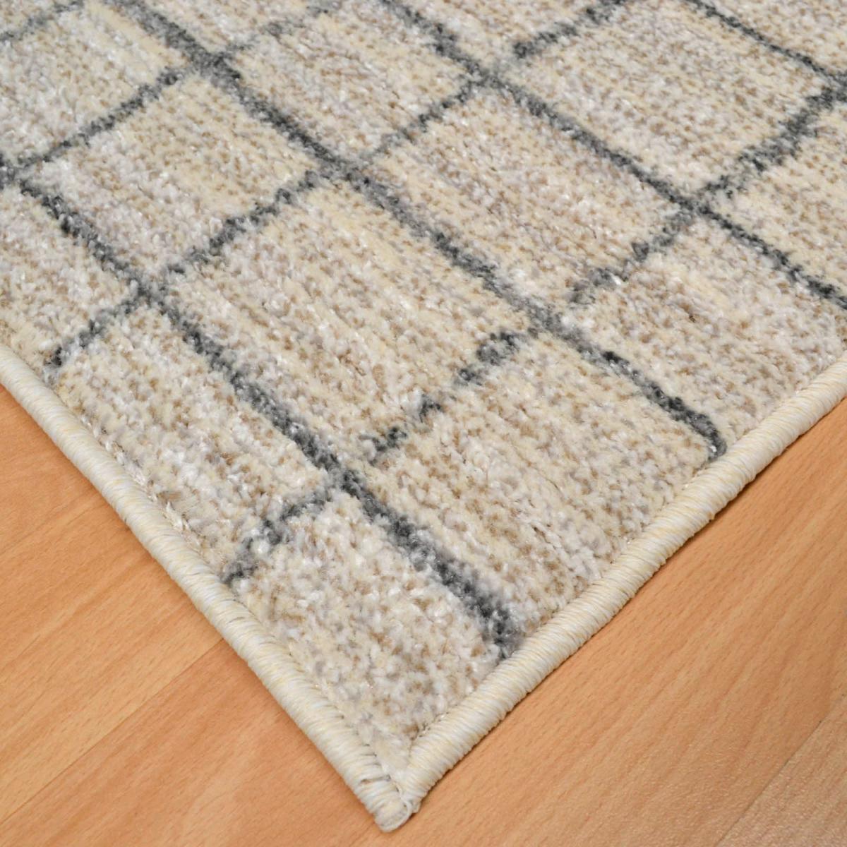 Tibet Grid Rugs in Beige – image 2