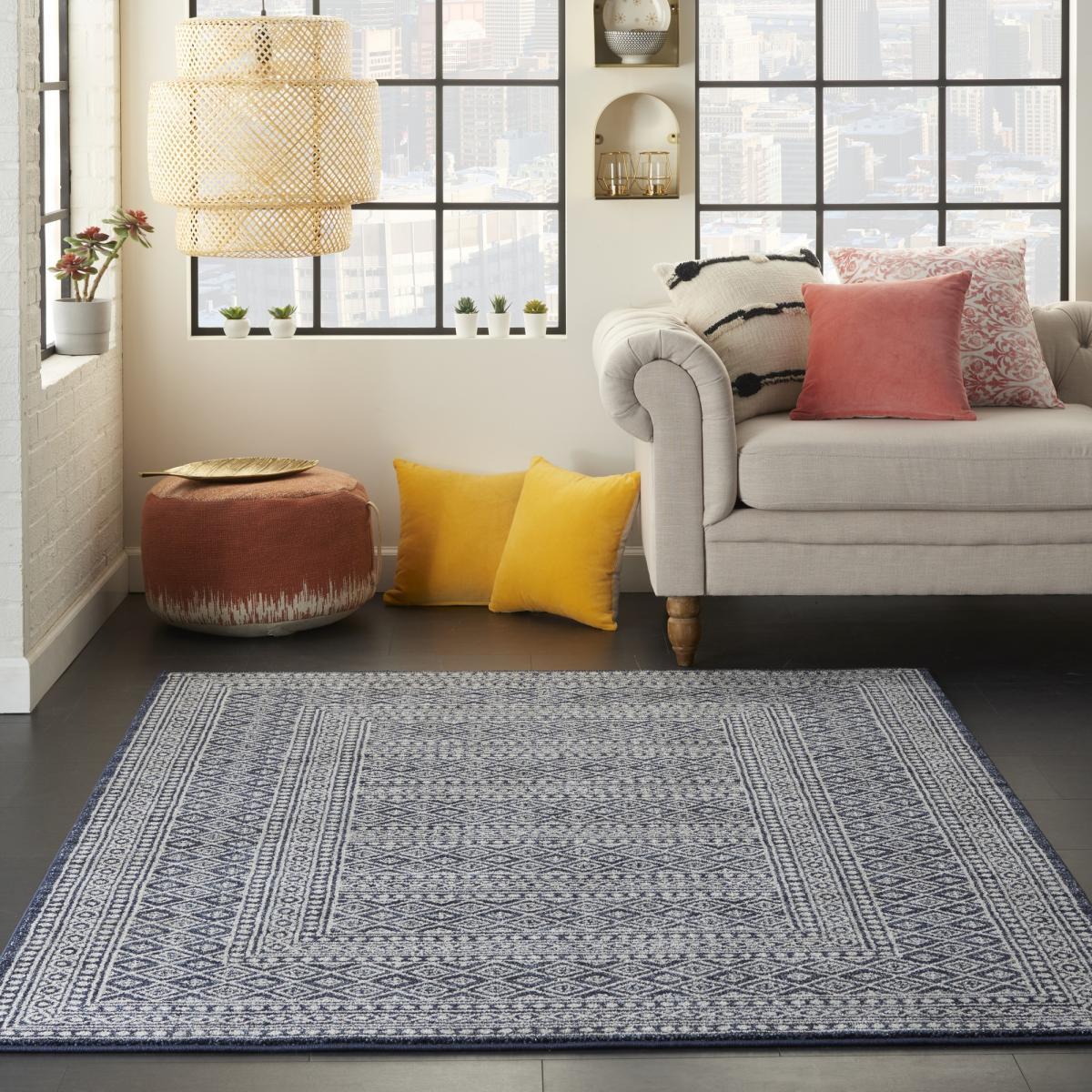 Palermo Rugs PMR04 in navy grey by Nourison&nbsp;160x220cm – image 3