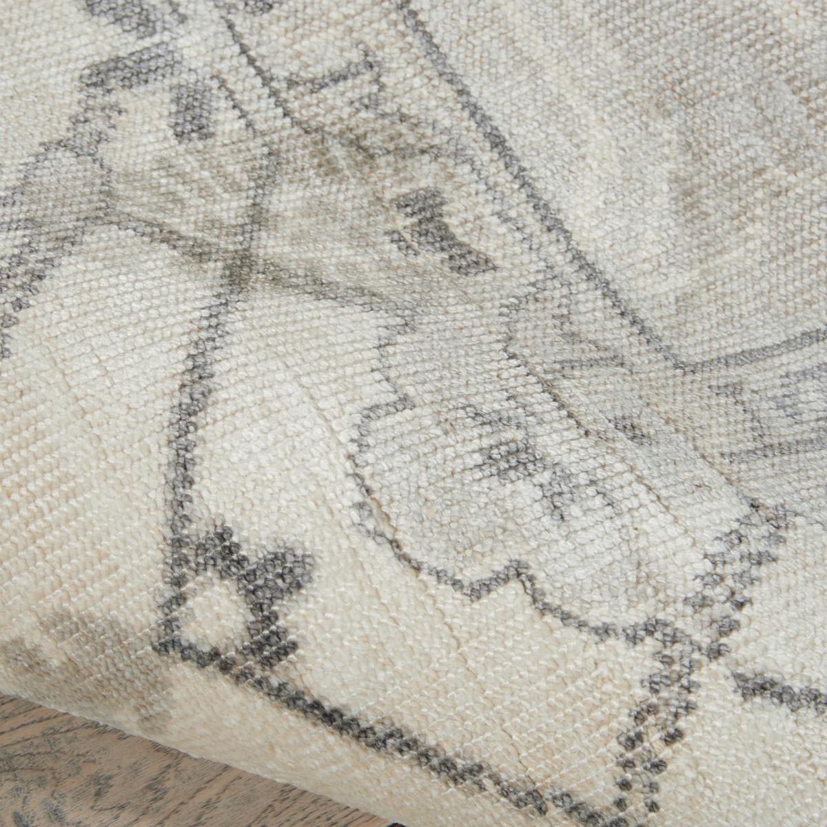 Aldora ALD01 Traditional Bordered Rugs in Silver Grey by Nourison 69x91cm – image 3