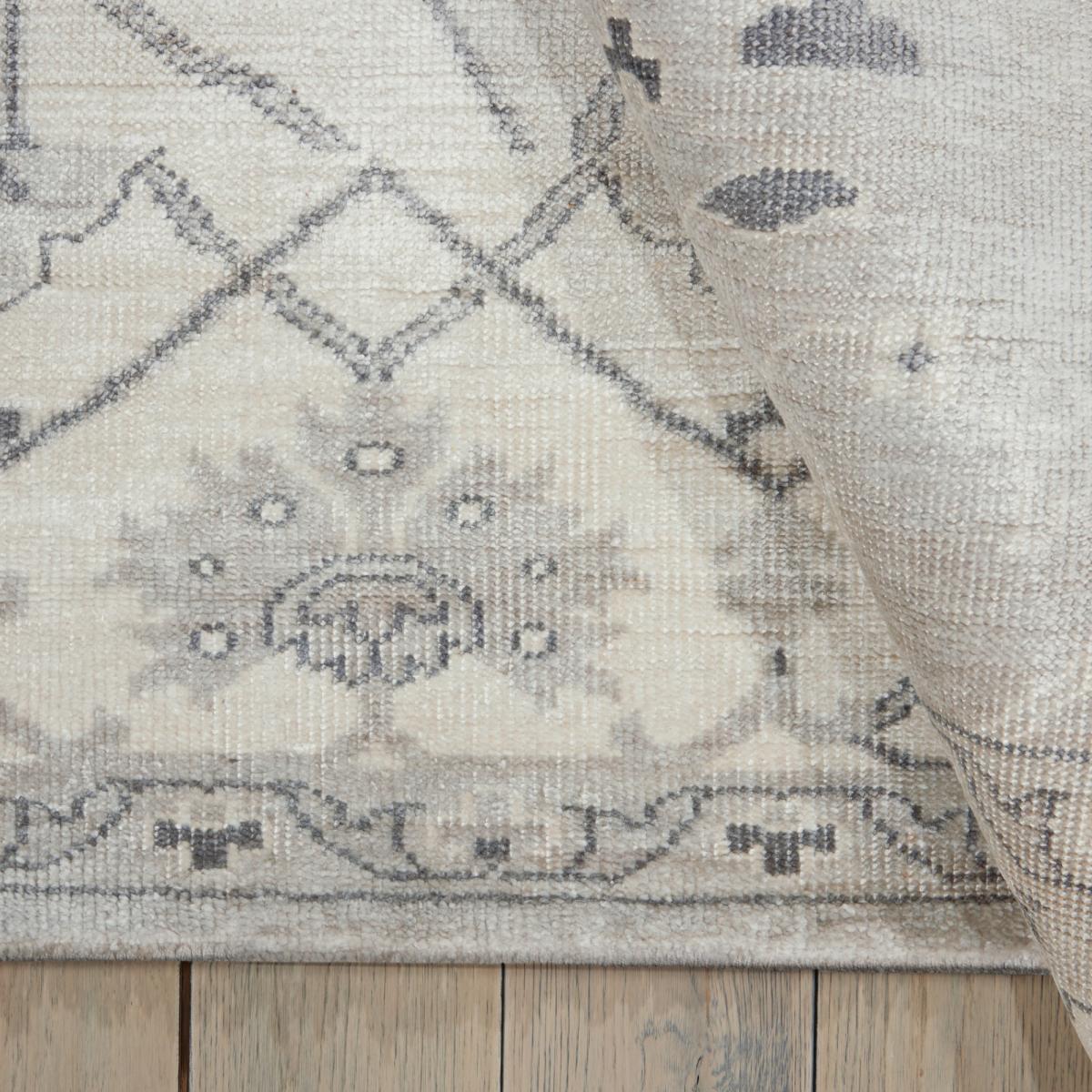 Aldora ALD01 Traditional Bordered Rugs in Silver Grey by Nourison 69x91cm – image 4