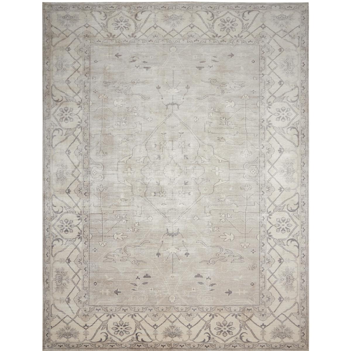 Aldora ALD01 Traditional Bordered Rugs in Silver Grey by Nourison 69x91cm – image 5