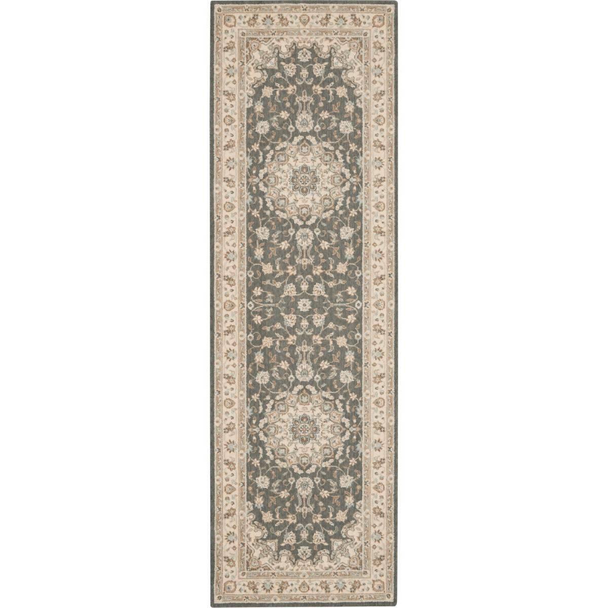 Living Treasure Hallway Runner Rugs by Nourison LI15 in Grey Ivory76x244cm – image 5