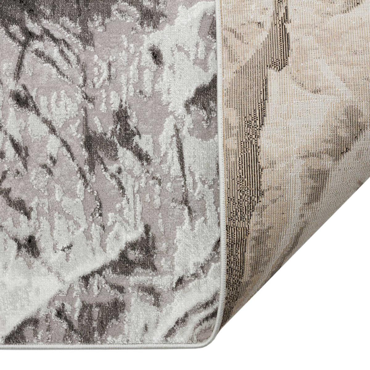 Blaze BLZ05 Abstract Marble Runner Rug in Silver Grey 80x240cm – image 3