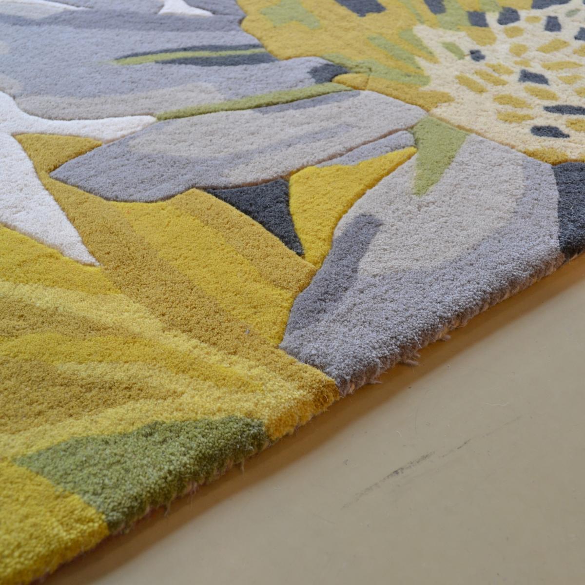 Floreale Rugs 44906 Modern Floral Bright Wool Rugs in Maize by Harlequin 200x280cm – image 3