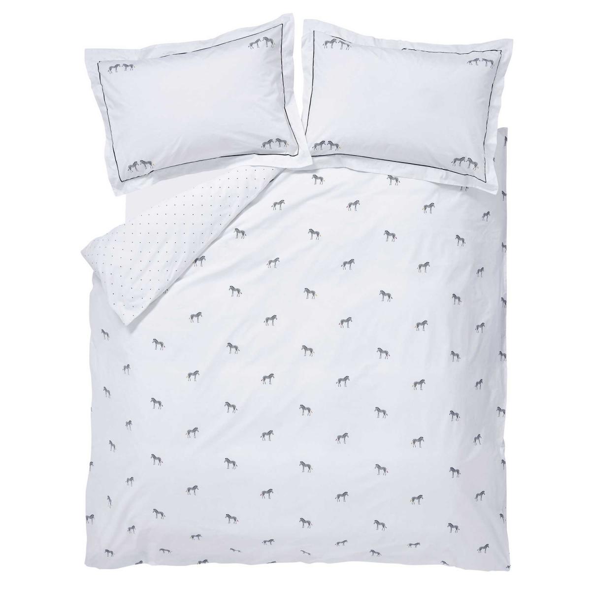 ZSL Zebra Bedding and Pillowcase By Sophie Allport in Monochrome&nbsp;75x50cm – image 4