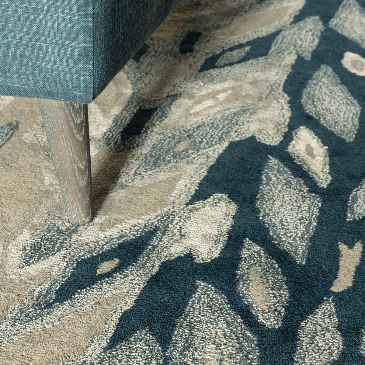 Kalata Designer rugs in Indigo Navy Blue by William Yeoward300x425cm – image 2