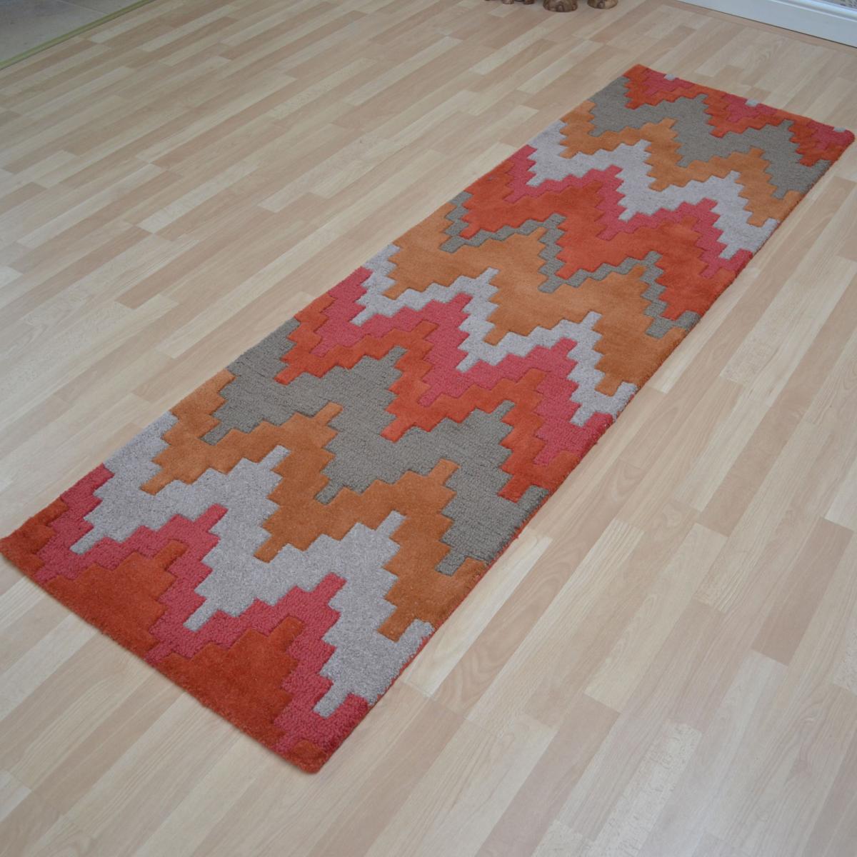 Matrix MAX23 Cuzzo Hallway Runner Rugs in Sienna Orange 70x240cm – image 4