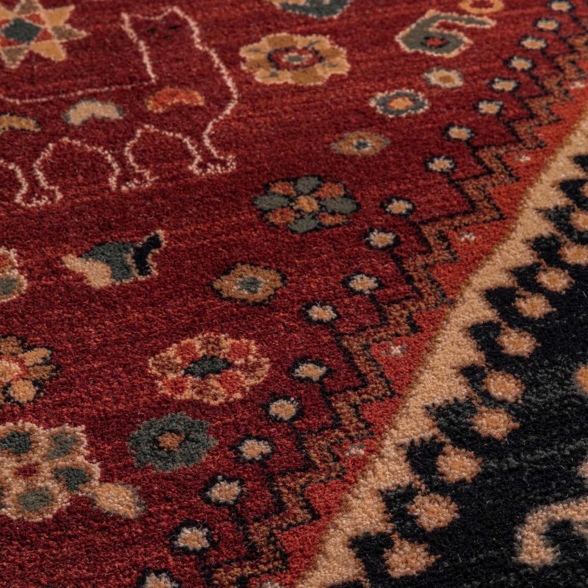 Royal Kashqai Traditional Wool Hallway Runner Rugs in 4364 301 in Red – image 2