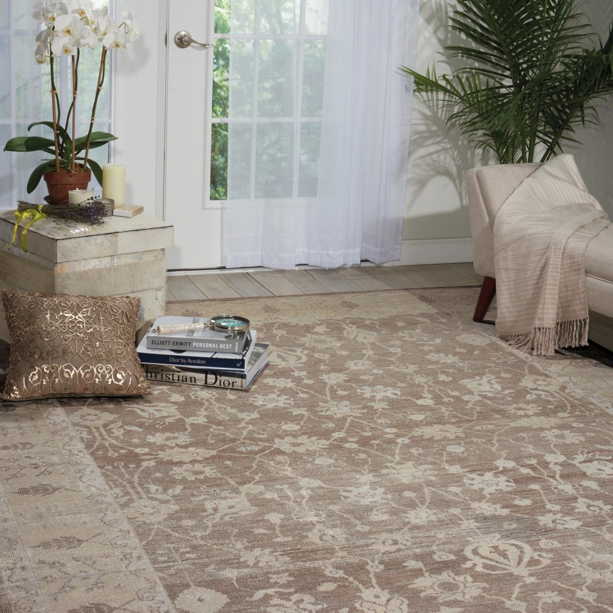 Aldora ALD09 Traditional Bordered Rugs in Sand Beige by Nourison 297x419cm – image 2